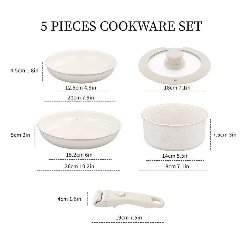 Detachable Handle Cookware Set